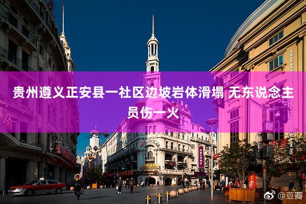 贵州遵义正安县一社区边坡岩体滑塌 无东说念主员伤一火