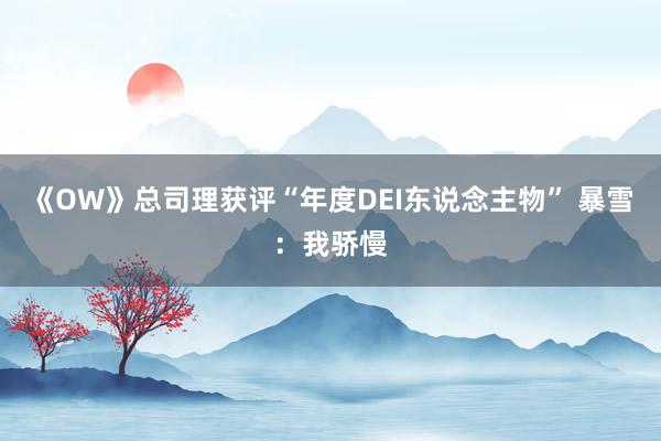 《OW》总司理获评“年度DEI东说念主物” 暴雪：我骄慢