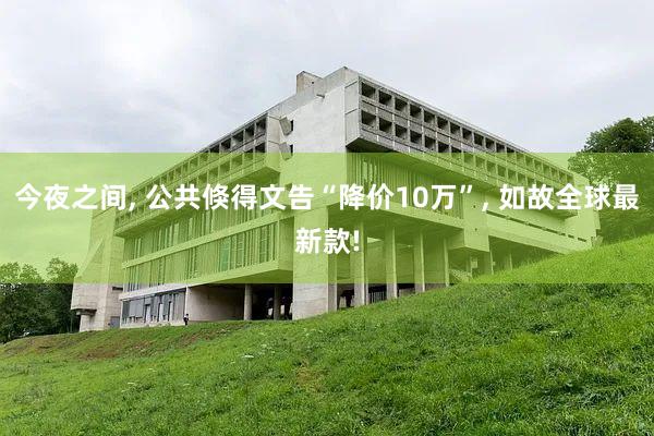 今夜之间, 公共倏得文告“降价10万”, 如故全球最新款!