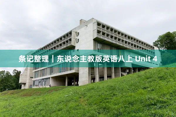条记整理｜东说念主教版英语八上 Unit 4